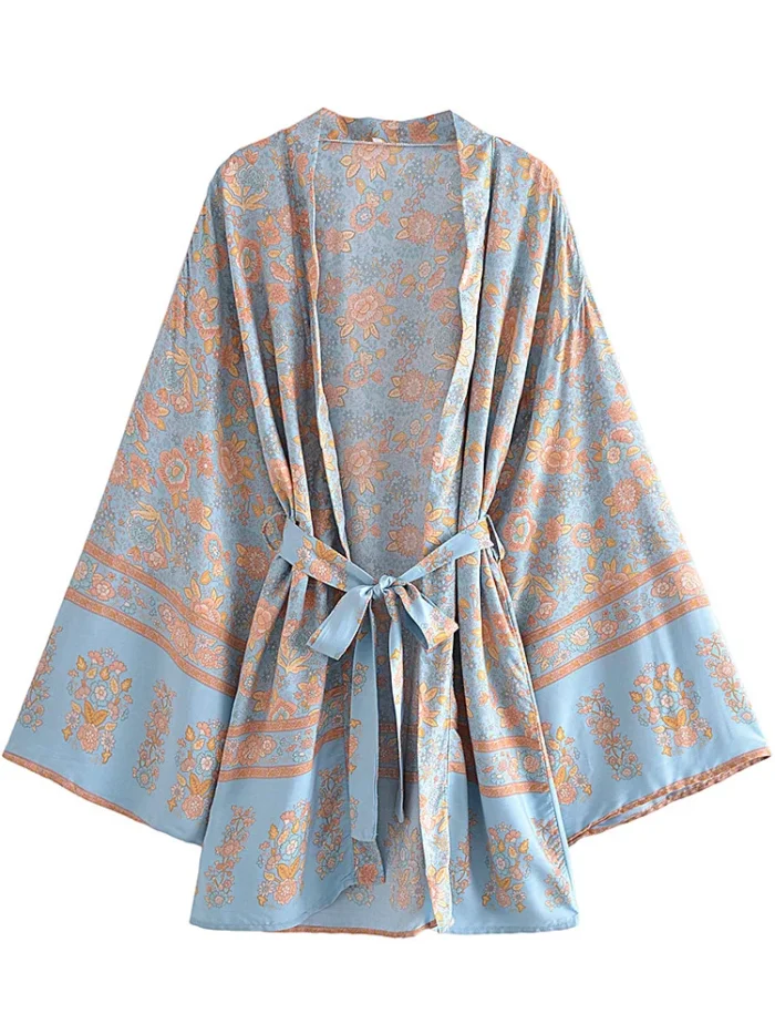 S75525187eff44fb386f285642de97ffcG.webp Sunkissed Dreams Floral Kimono Robe with Belt Tie