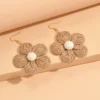 S7a452b1fb27b42fa99a5276126863a9a7.webp Textured Hand-Woven Raffia Bloom Earrings