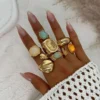 S7b4393cddbad438bb129f7a3d5ed4fa0l.webp Goddess Layered 7 pcs Set Irregular Gemstone Rings