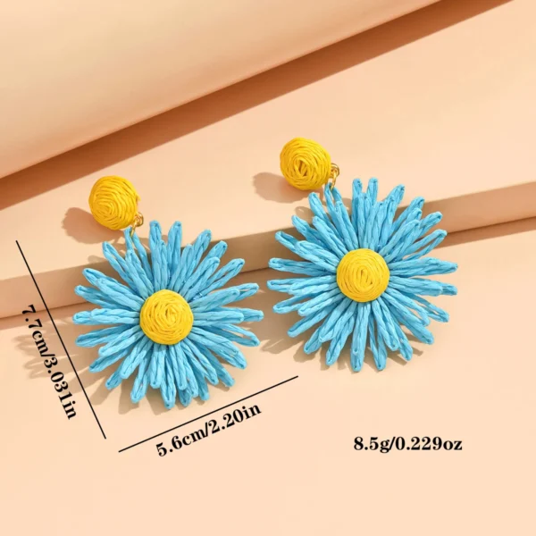 S7b4425bbbc544c5d9245629a261577ed0.webp Handmade Woven Rattan Daisy Drop Earrings
