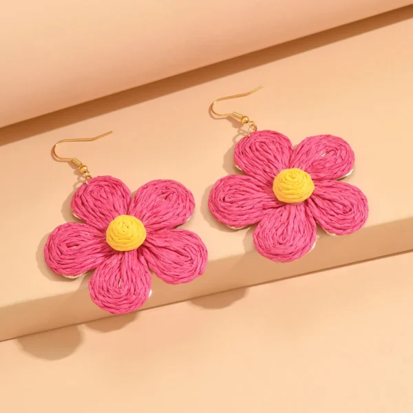 S7f4034ed18244ded9c214a4cbd428ddfZ.webp Textured Hand-Woven Raffia Bloom Earrings