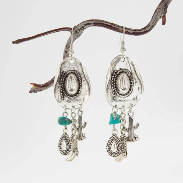 S8047aaf7be584562abdfcf28efa06a7by.webp Cowgirl Spirit Silver Earrings with Cactus and Teardrop Charms