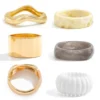 S84ad5e40cce6497cbc4b7da02ac08fdfe.webp Urban Edge Modern Chunky Bangles Set in Textured Metal and Resin
