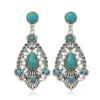 S89235805b1ab42f8a18463c9bc5f4bdfu.webp Intricate Silver Boho Earrings with Turquoise Accents