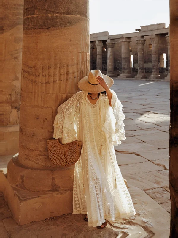 S8d469740a9d2421185d59e01121058caa.webp Desert Muse Whimsical Tiered Ruffle Bell Sleeve Lace Maxi Dress