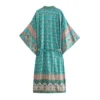 S8d4b3d9be44b451db12b25b001aa76ceA.webp Turquoise Floral Wide-Sleeve Kimono Cover-up