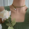S8e9c40b5b551450a983889ca25e277cbT.webp Enchanted Lily Beaded Choker Necklace with Adjustable Length