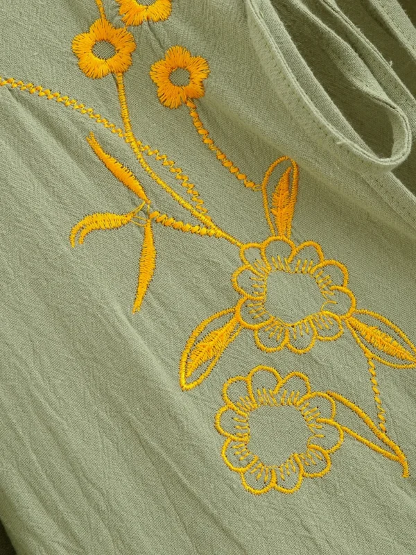 Willow Embroidered Boho Maxi Dress