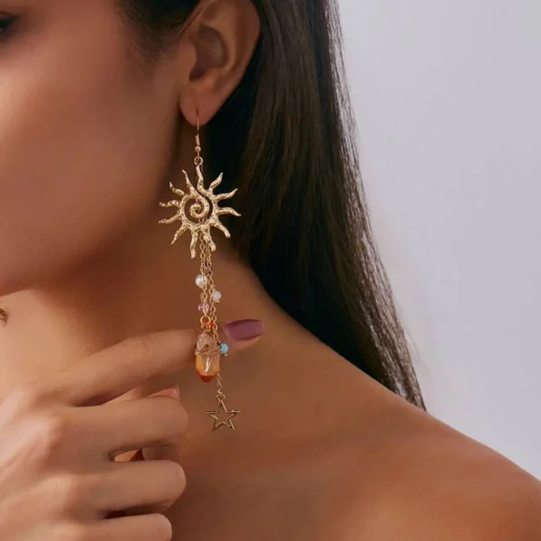 S8fd7d3bac4db4964b99e179e71e7f0ed5.webp Sunshine in You Boho Earrings with Celestial Charm and Colorful Beads