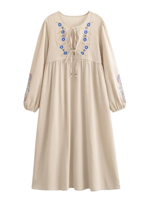 Willow Embroidered Boho Maxi Dress