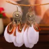 S91868c29f9ee4435bbeb8a402a44fc2ai.webp Nomad Sun Feather Dreamcatcher Statement Earrings