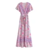 S937c3d3236cc4fec9b1cddf8cdb0a11dD.webp Romantic Midnight Bloom V-Neck Gown with Delicate Slit Boho Maxi Dress
