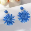 S94814de4d0864e14979b7ffe5385c740y-1.webp Mediterranean Bloom Raffia Flower Dangle Earrings