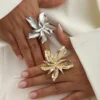 S952b65fa37b5470dabdaa5645527a4feE.webp Flower-Inspired Boho Ring with Textured Petals