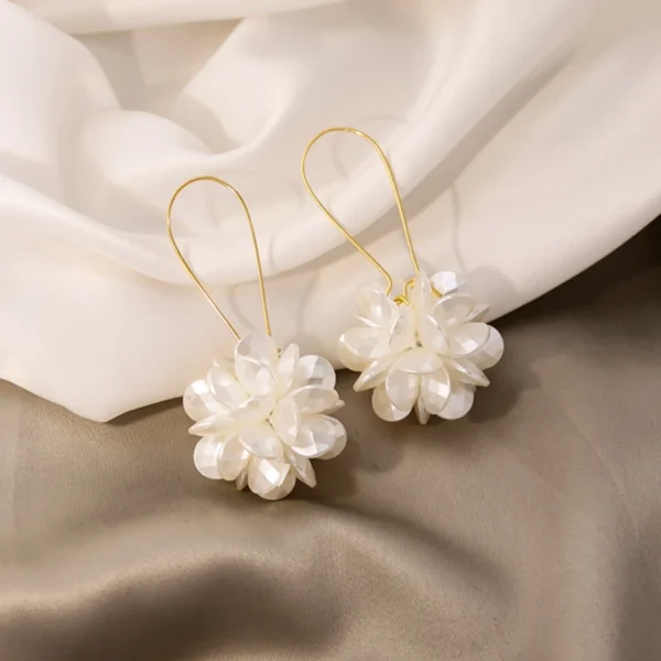 S95ab7a7da34b4a0eba6a3a7043c1efd4E.webp Blossom Harmony Floral Drop Earrings with Delicate Gold Wire