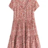 S97b80f9052984e96840393b96994611dm.webp Garden Path: Short Sleeve Tiered Floral Print Summer Dress