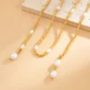 S988ce438c95c421b8d90d09145218fbc3.webp Opulent Layers Pearl Lariat Necklace with Beaded Strands