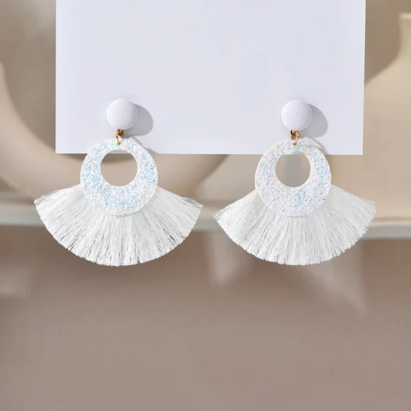 S98eb025df5e4440f808fd5d4b3a118f7y.webp Dreamy Iridescent Stardust Fan Shaped Earrings