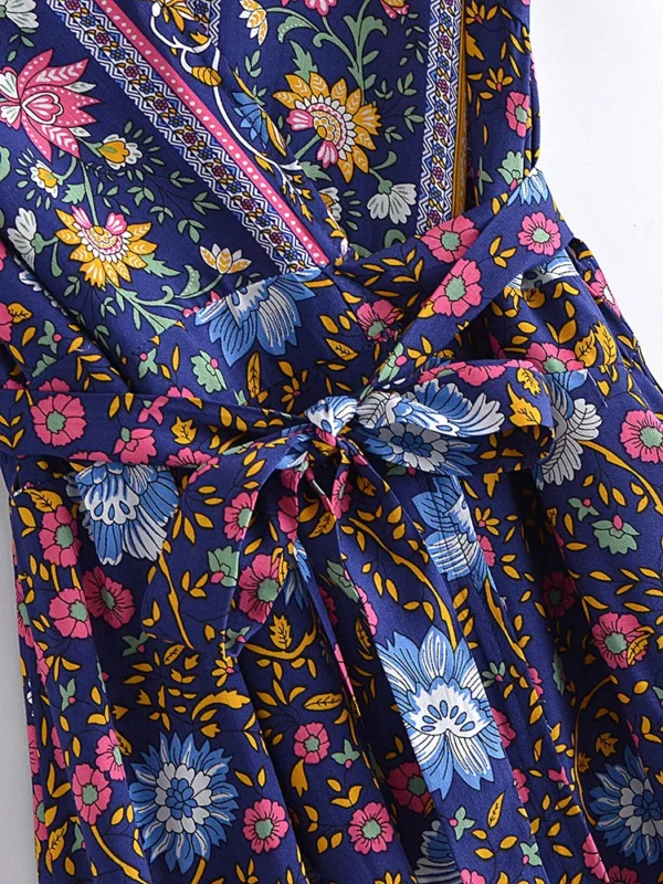 Summertime Flirt Floral Wrap Dress with Tie Waist
