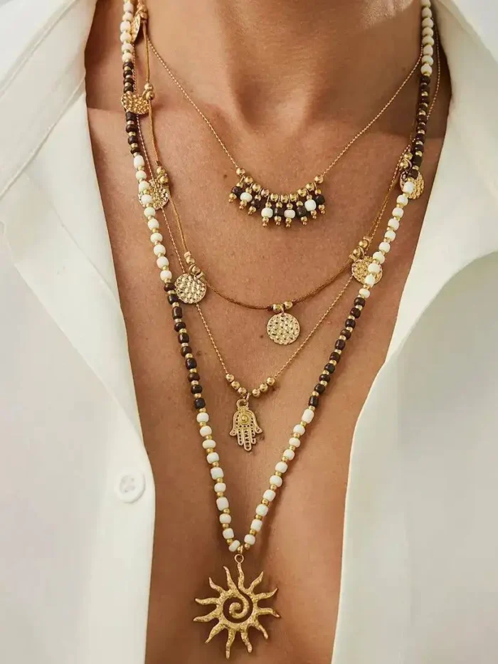 Celestial Traveler Layered Necklace Set