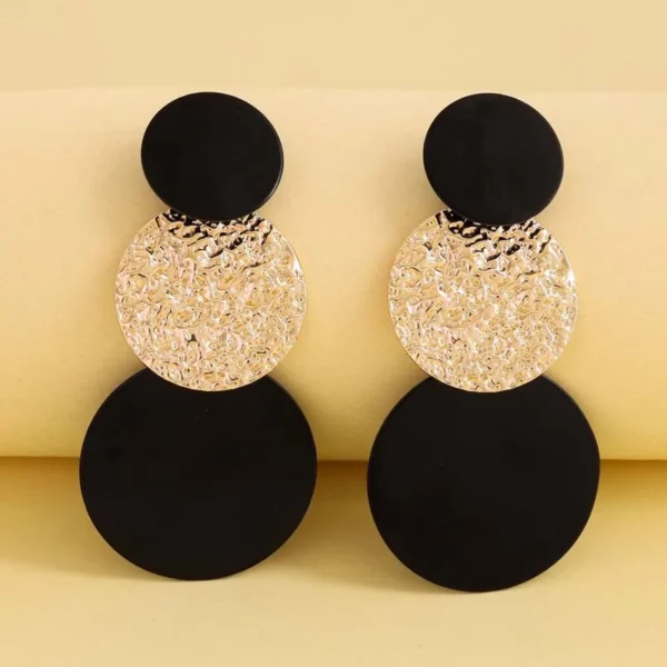 Sa0f271b7d13f477f879cea6cd4a9a0e4S.webp Bold Geometry Textured Geometric Drop Earrings