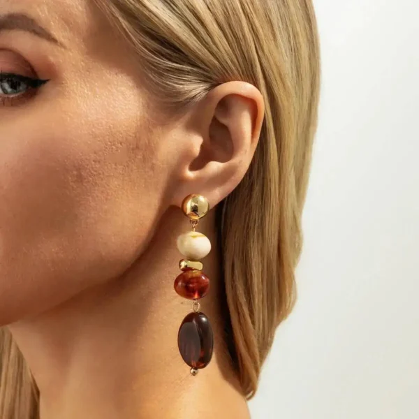 Sa1de5f7968ea405c9bd5b20e4d2f4a1dq.webp Boho Earrings with Bold Stone Accents and Gold Highlights