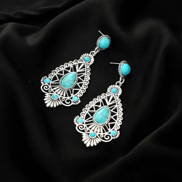 Sa35d89569f214ecc9915cfd43c64ee29t.webp Intricate Silver Boho Earrings with Turquoise Accents