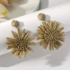 Sa9a7100148b64435b302d16effcf86786.webp Mediterranean Bloom Raffia Flower Dangle Earrings