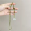Saaaa0d5d0dde498ba986ec1dd1971f04d.webp Enchanted Lily Beaded Choker Necklace with Adjustable Length