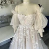 Sab7eb0b2b4174216bf66afcb76ff2ea4H.webp Romantic Pink Embroidered Bridal Gown with Floral Accents