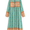Sac909ef0b9924c98ace0cf9f85e5c41cQ.webp Wilderness Boho Floral Bohemian Dress with Tassels and Tie-Front