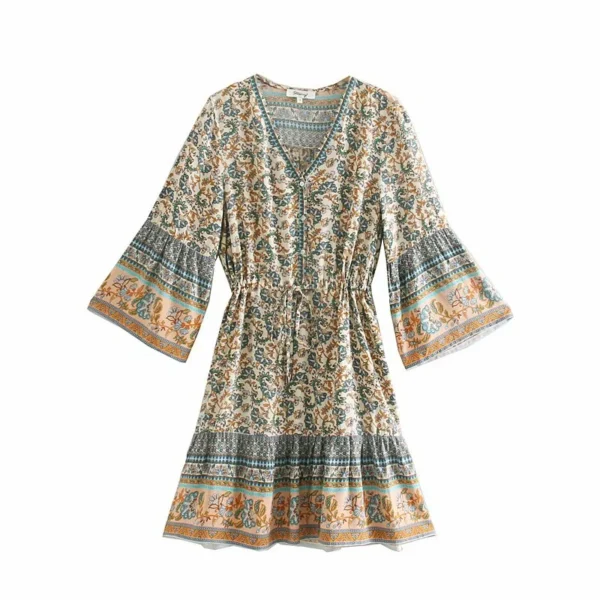 Sb0ff6b5c89624ab68e1f6547f152cf0ai.webp Lavender Trail Boho Bell Sleeve Mini Dress