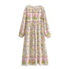 Sb433ded84d0d4d55b4e73f1775895d650.webp Wilderness Boho Floral Bohemian Dress with Tassels and Tie-Front