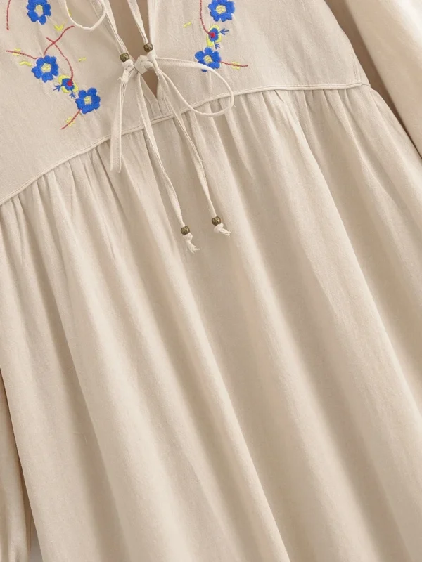 Willow Embroidered Boho Maxi Dress