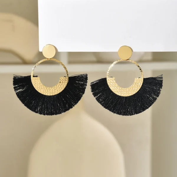 Sbc8add0efcdf416eb325112ef20950d7x.webp Festival Spirit Fringe Hoop Earrings with Gold Accents