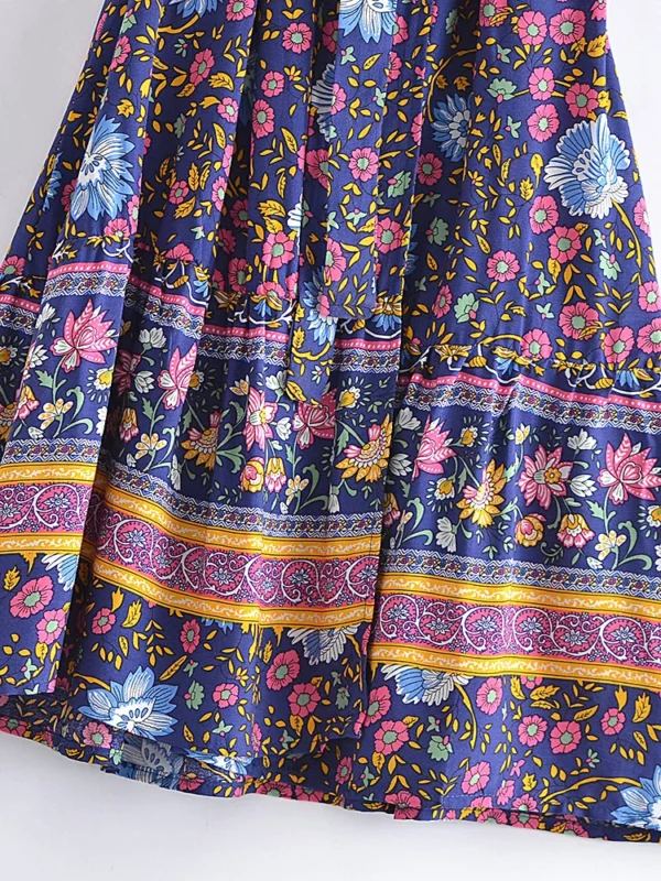 Summertime Flirt Floral Wrap Dress with Tie Waist