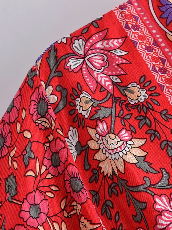 Summertime Flirt Floral Wrap Dress with Tie Waist