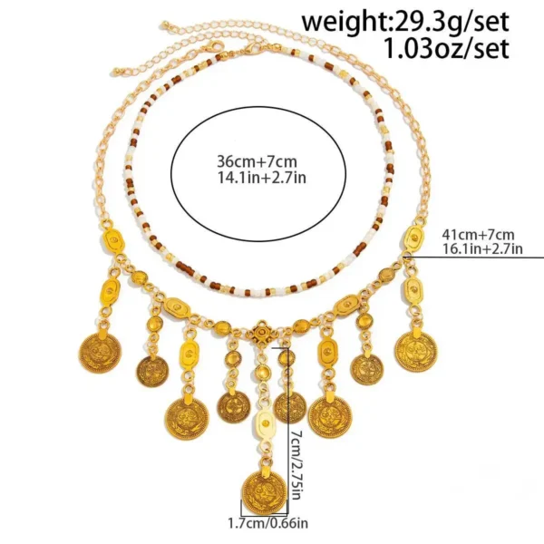 Sbf91da0564184332a87ec8bc4cfe9f3e3.webp Festival Harmony Bohemian Coin Necklace Set with Bead Accents