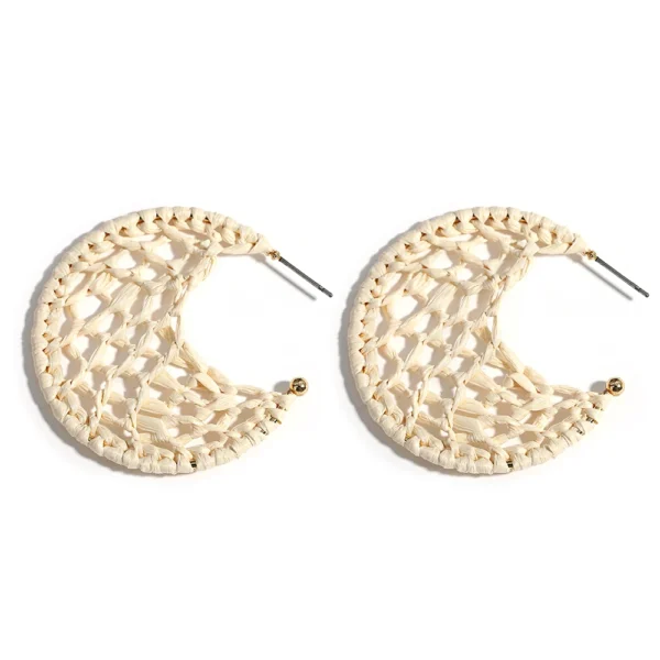 Sc166f9fba8944c36a82c68d1ead8c7c1F.webp Crescent-shaped woven raffia hoop earrings