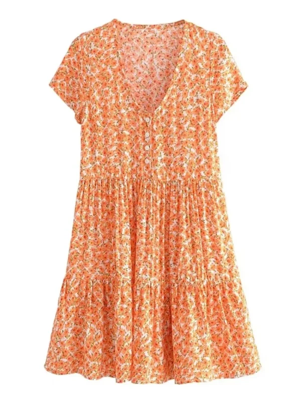 Sc17622f09b6947b0911b030a09ee3299h.webp Garden Path: Short Sleeve Tiered Floral Print Summer Dress