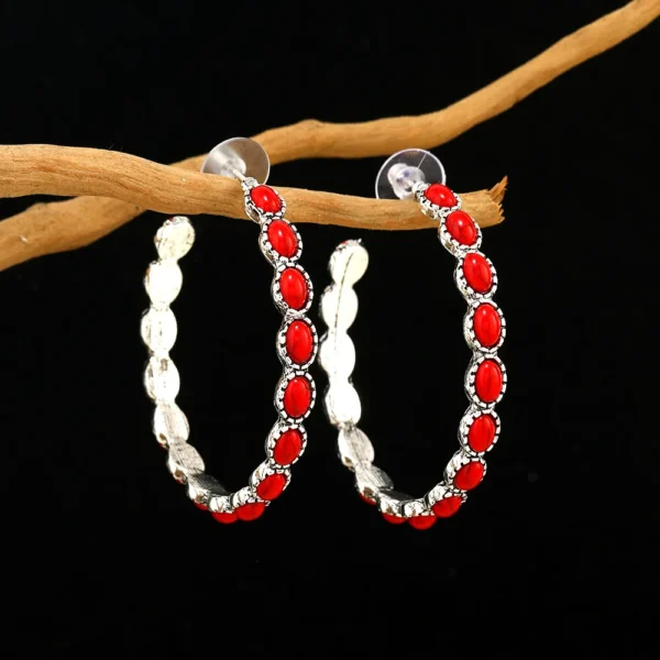 Sc2d4b07afaac4a17a3a6cd326ebf8cb7C.webp Western Chic Stone Hoop Statement Earrings