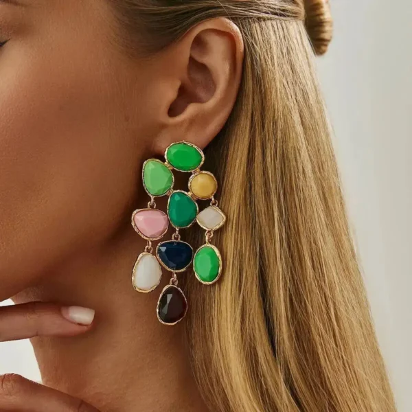 Sc51c3f7576d847ef993f8eb634805e20j.webp Colorful Statement Earrings with Cascading Gemstone Detail