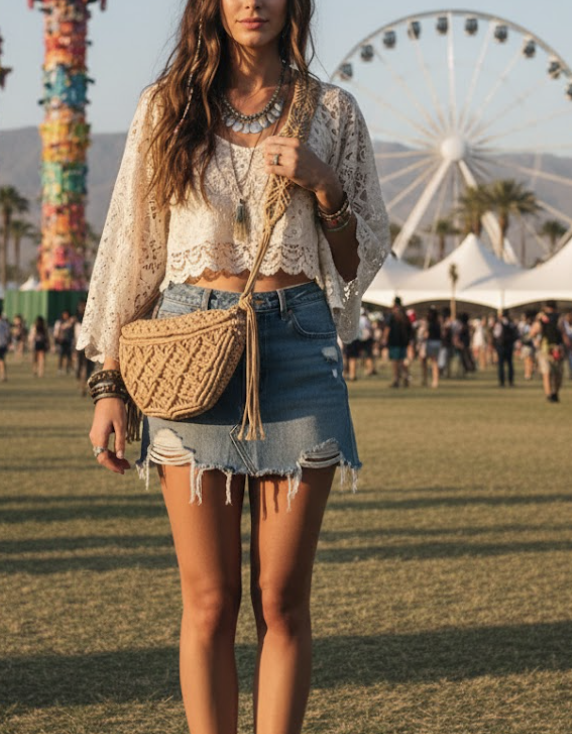 Desert Rhythm Handwoven Macramé Boho Crossbody Bag