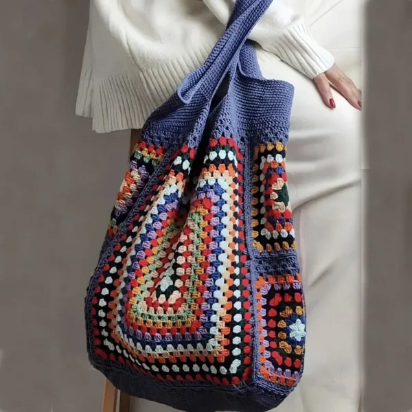 Sd06649d141f84d1c9c791ca7780bad9cA.webp Sunlit Nomad Crochet Granny Square Boho Bag