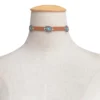 Bohemian Choker Necklace with Decorative Stone Accents