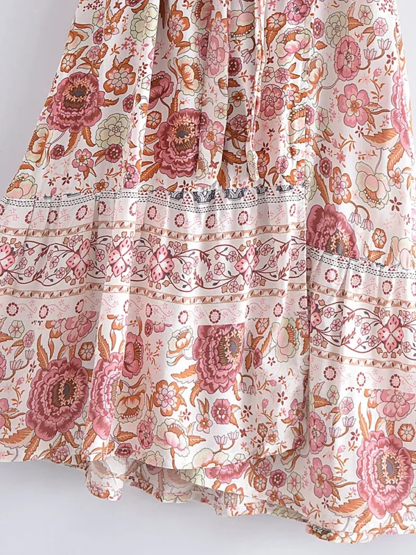 Summertime Flirt Floral Wrap Dress with Tie Waist