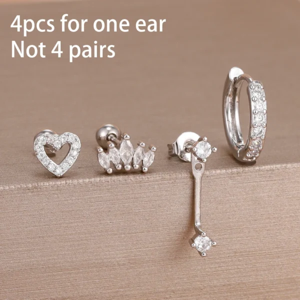 Sd45983bc70a44c0586a0b74d6e7a62457.webp Festive Glint Earring Set 4pcs with Crystal Accents – Spirit & Rebel