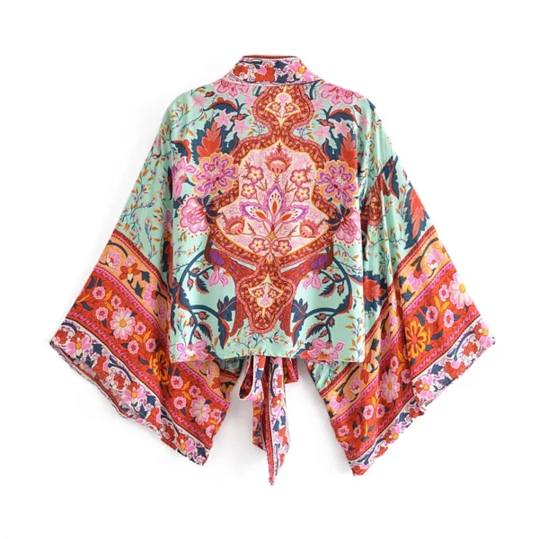 Sd718ae558dbe4e0f950bd0c880f91ac94.webp Adventure Awaits Batwing Boho Kimono with Ties and Vibrant Patterns