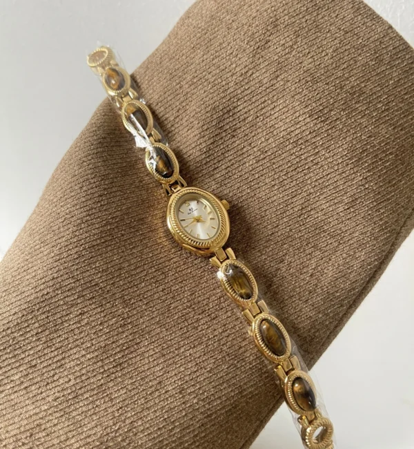 Sd7e420cc0f7b40e69673fda903230280C.webp Elysian Gemstone Embellished Wristwatch with Bracelet Strap