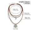 Sd855de59e2024ba5994300aa4671bbe3y.webp Savannah Whisper Bohemian Layered Choker Necklace with Turquoise Accent